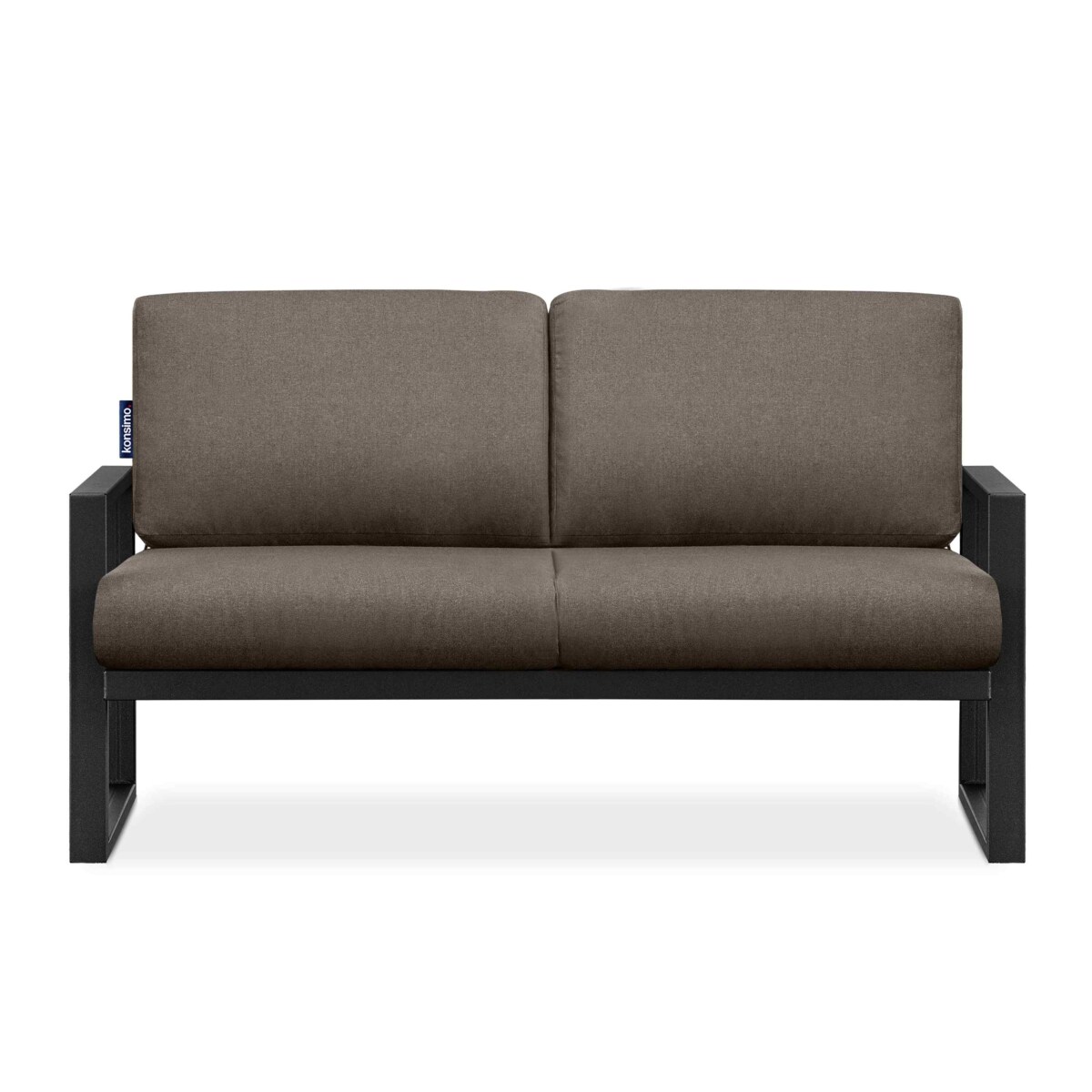KONSIMO FRENA Stalowa sofa ogrodowa w stylu loft, czarna