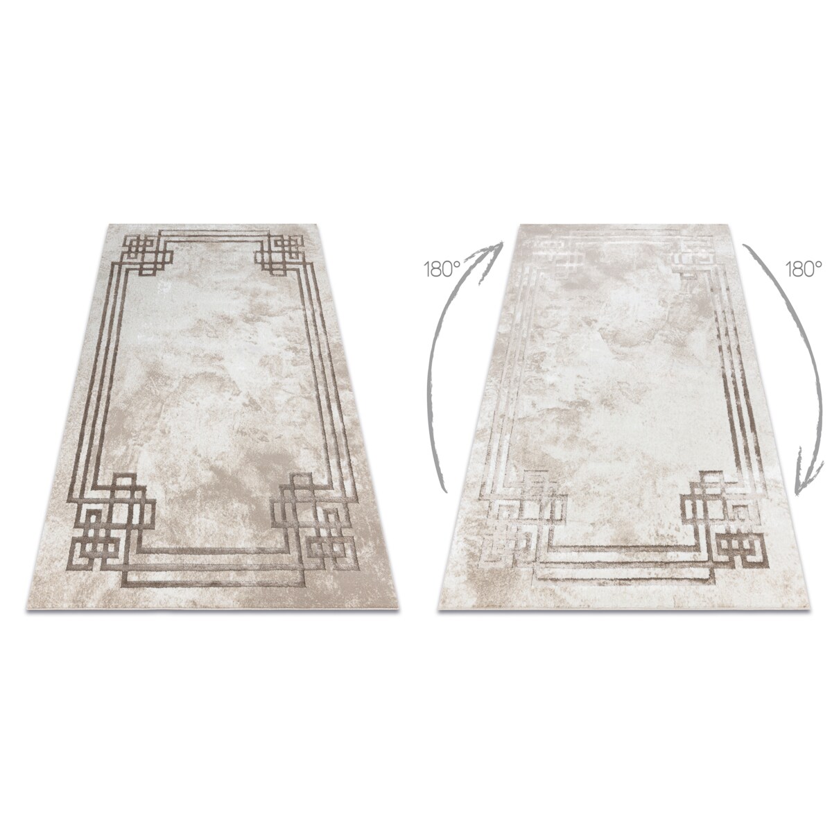 Dywan BLISS Z203AZ138 krem / beż - Ramka, 80x150 cm