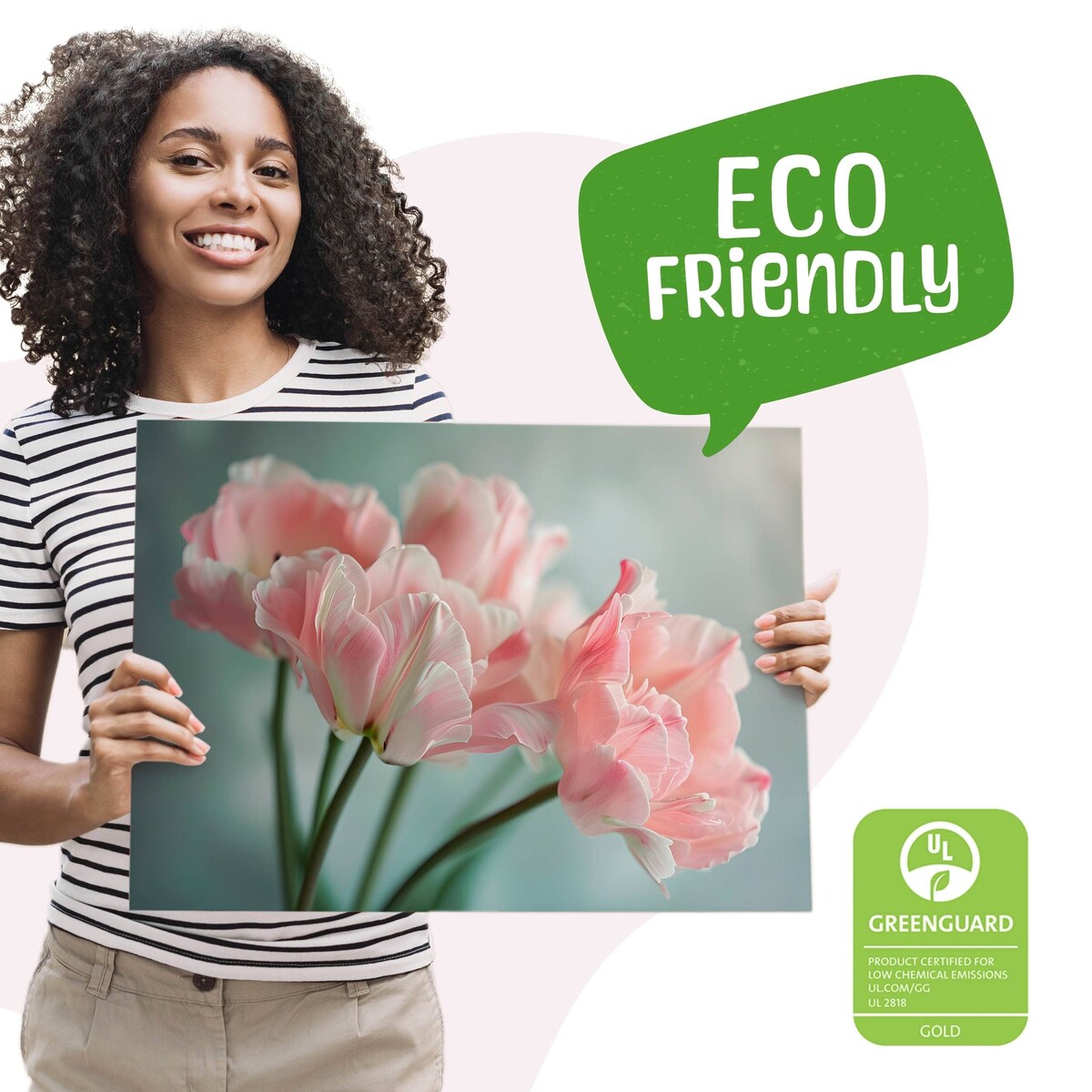 Obraz Canvas Do Salonu Jadalni Różowe Tulipany Kwiaty Natura Rośliny 120x80cm