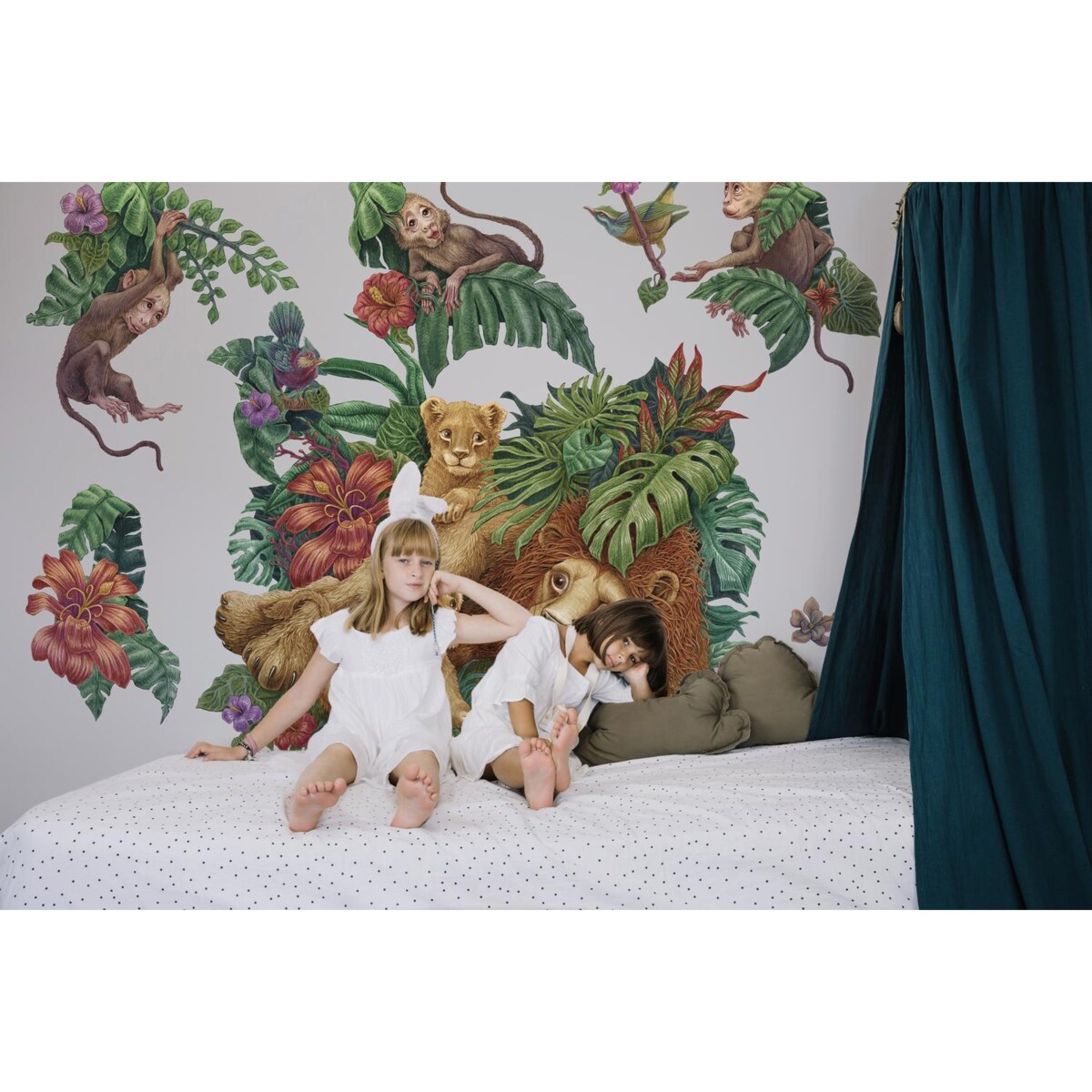 Zestaw naklejek na ścianę, Tropikalna dżungla, 60cm