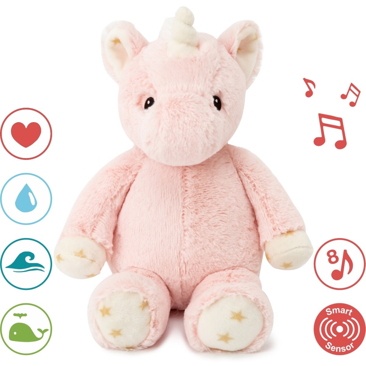 Szumiący jednorożec Ella z pozytywką - Cloud b® LoveLight Buddies Ella Unicorn