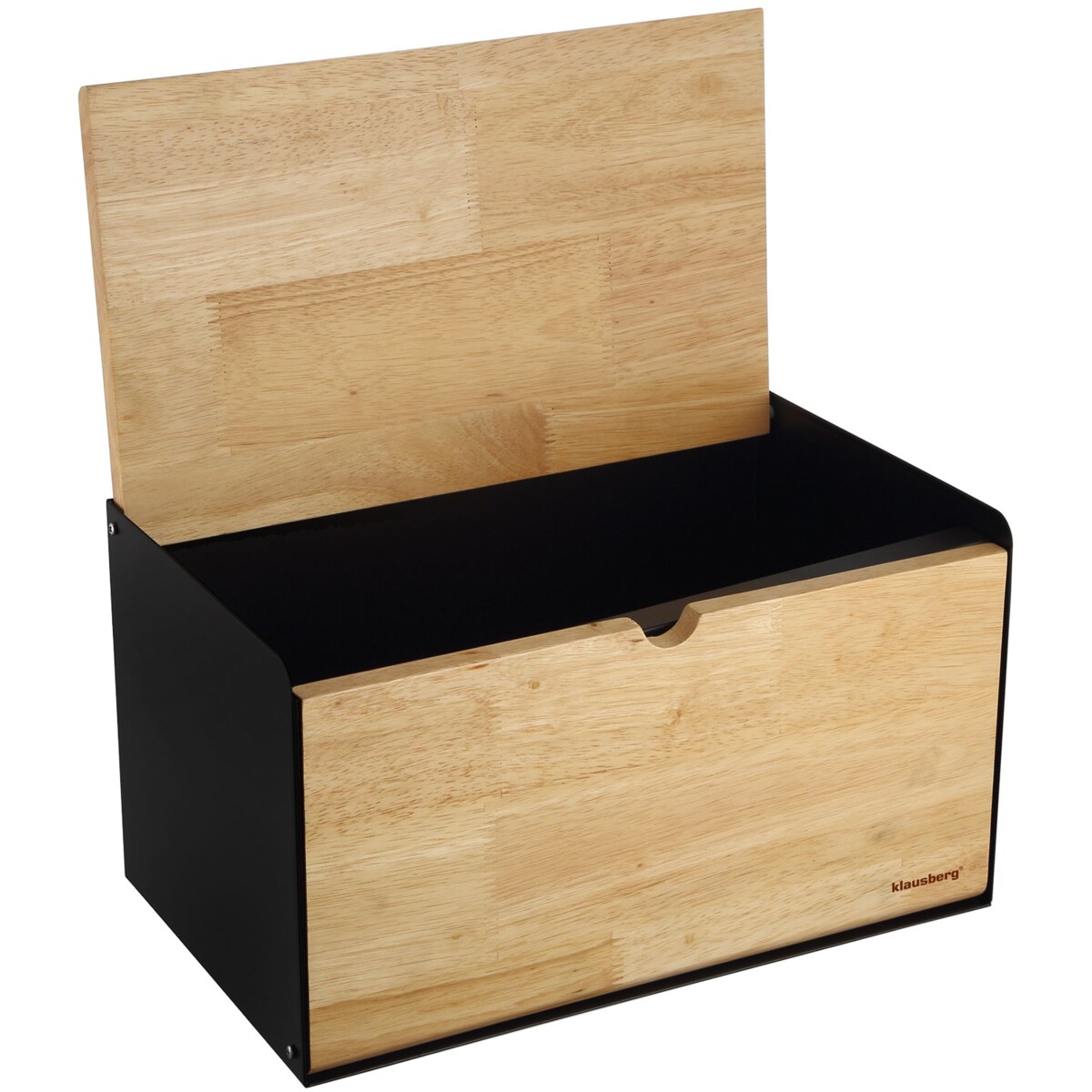 Chlebak stalowo-drewniany pojemnik na chleb pieczywo czarny KLAUSBERG