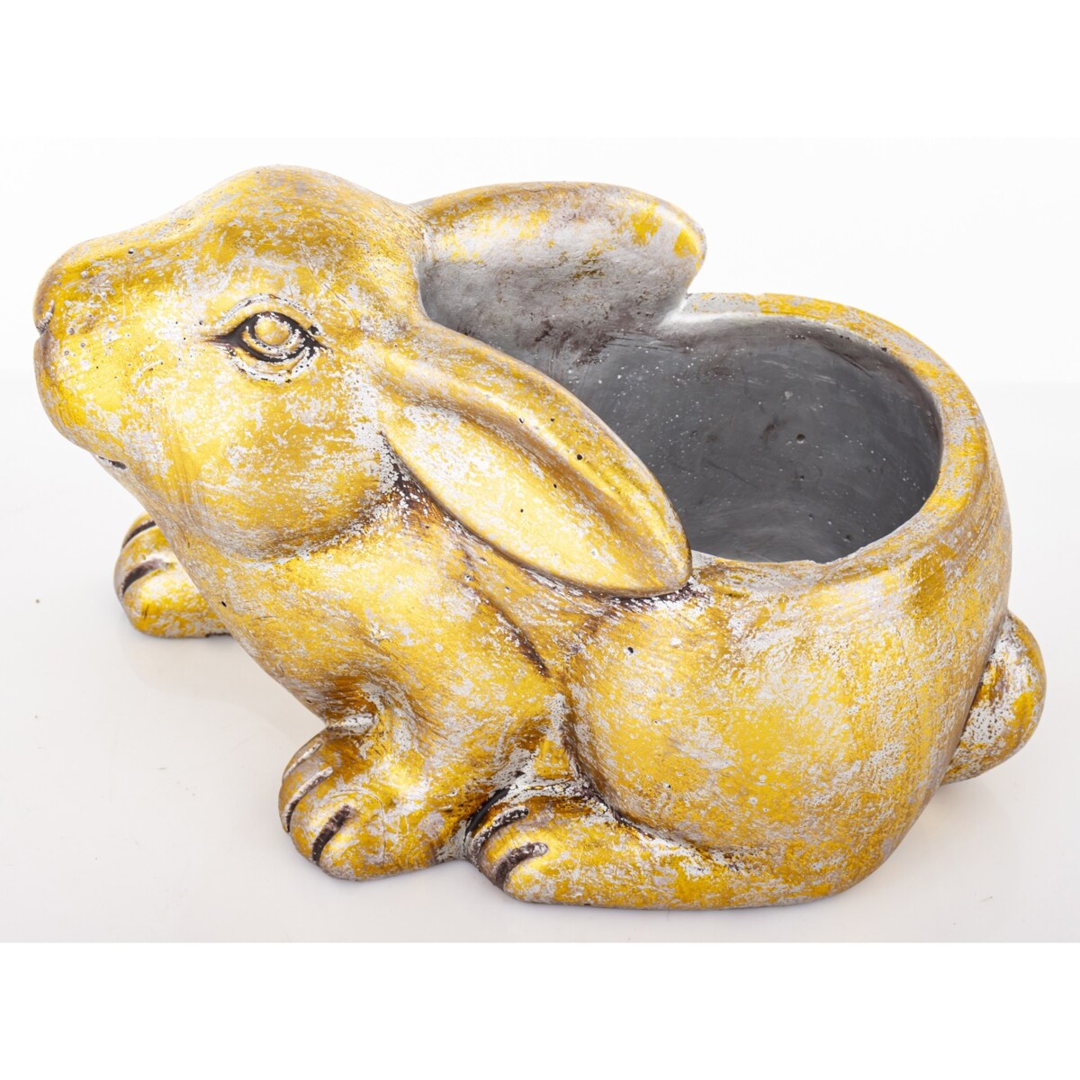 Osłonka cementowa 15x13x22 cm KRÓLIK złoty