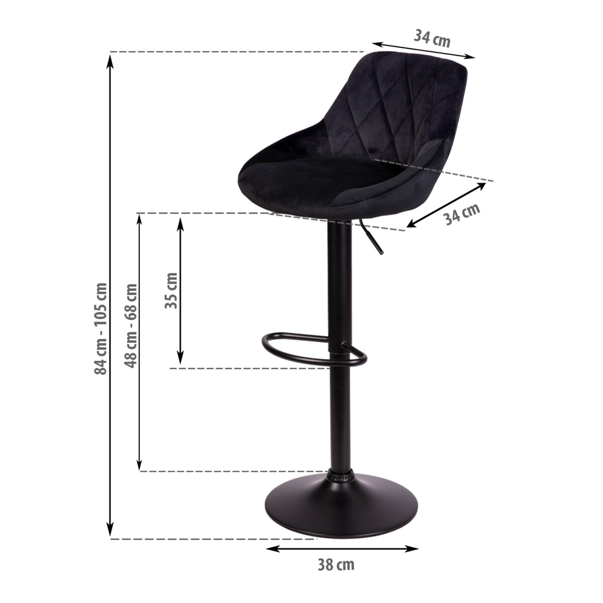 Hoker barowy z oparciem Sofotel Nerra 260031