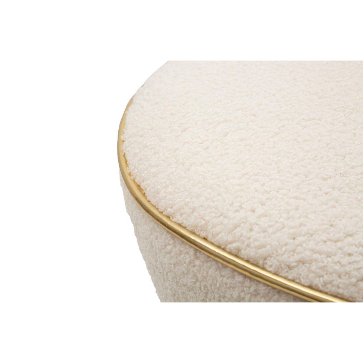 Okrągły taboret ze złotym detalem, Ø 42 cm