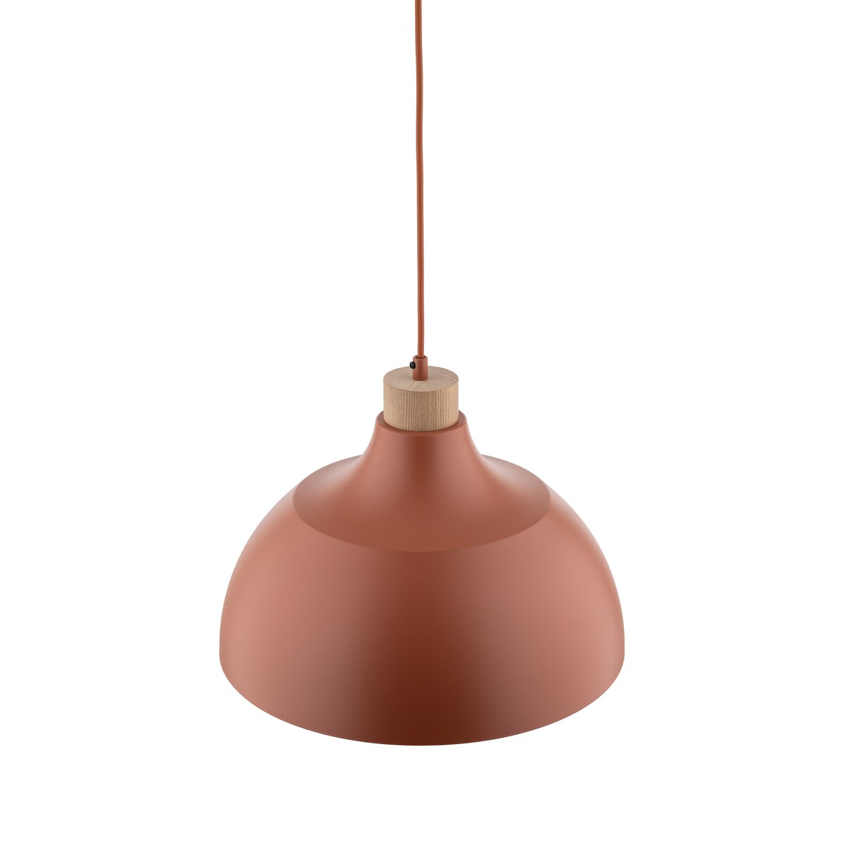 Lampa wisząca TK Lighting CAP BRICK 6927 ceglana E27 drewno/stal 34 cm regulowana do salonu jadalni kuchni