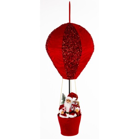 Figurka - Mikołaj w balonie 95x37x37 cm BALOON czerwony