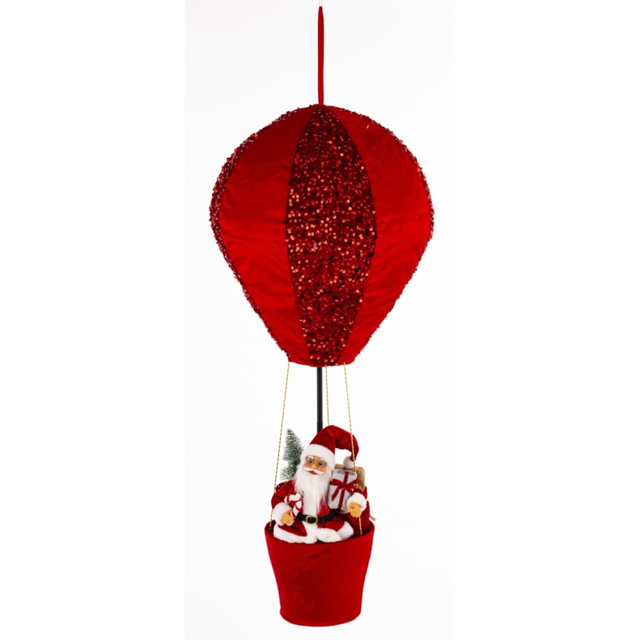 Figurka - Mikołaj w balonie 95x37x37 cm BALOON czerwony