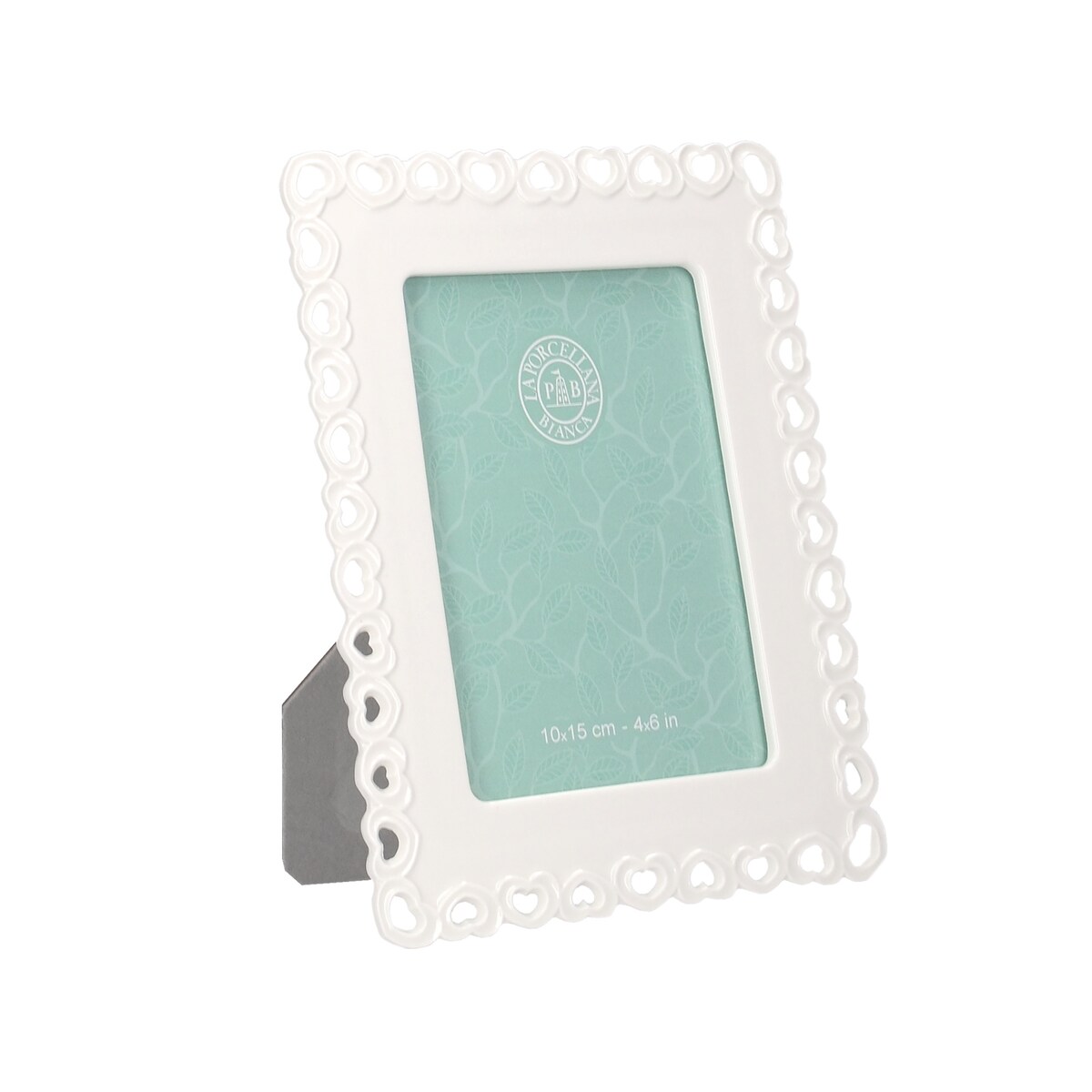 Zdobiona ramka na zdjęcia Valentino - Biały, 10 x 15 cm