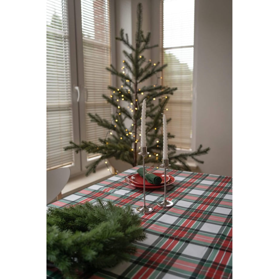 Obrus Świąteczna krata 150 x 250 cm