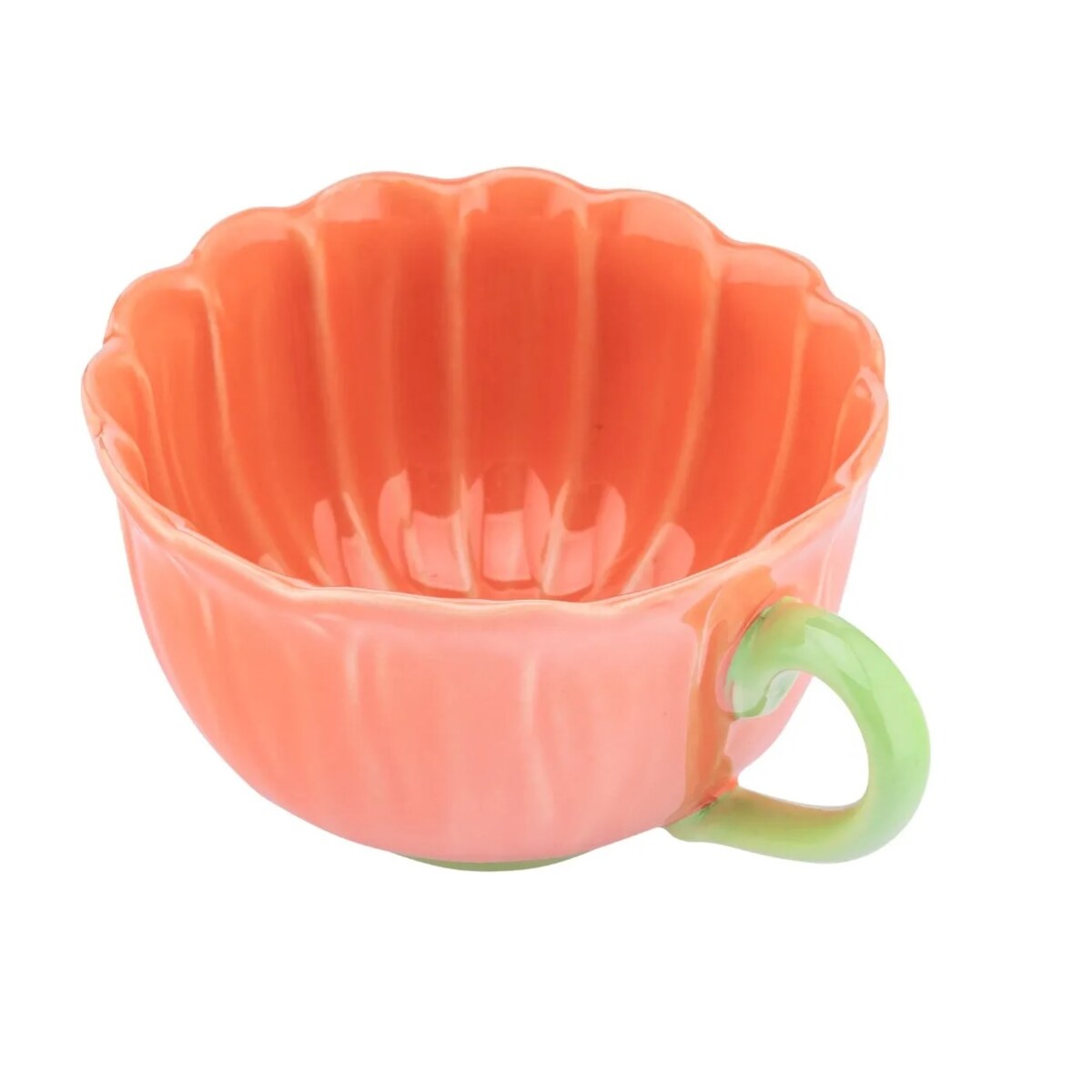 2x Filiżanka kubek do kawy i herbaty ceramiczna Kwiat koralowy 350 ml