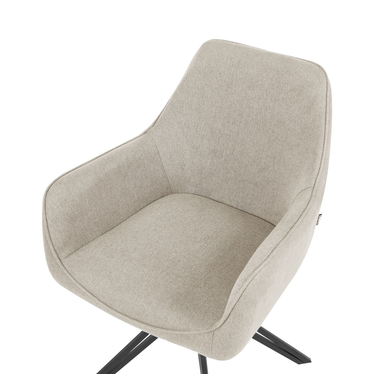 Zestaw 2 krzeseł JODAR Tkanina Beżowoszary