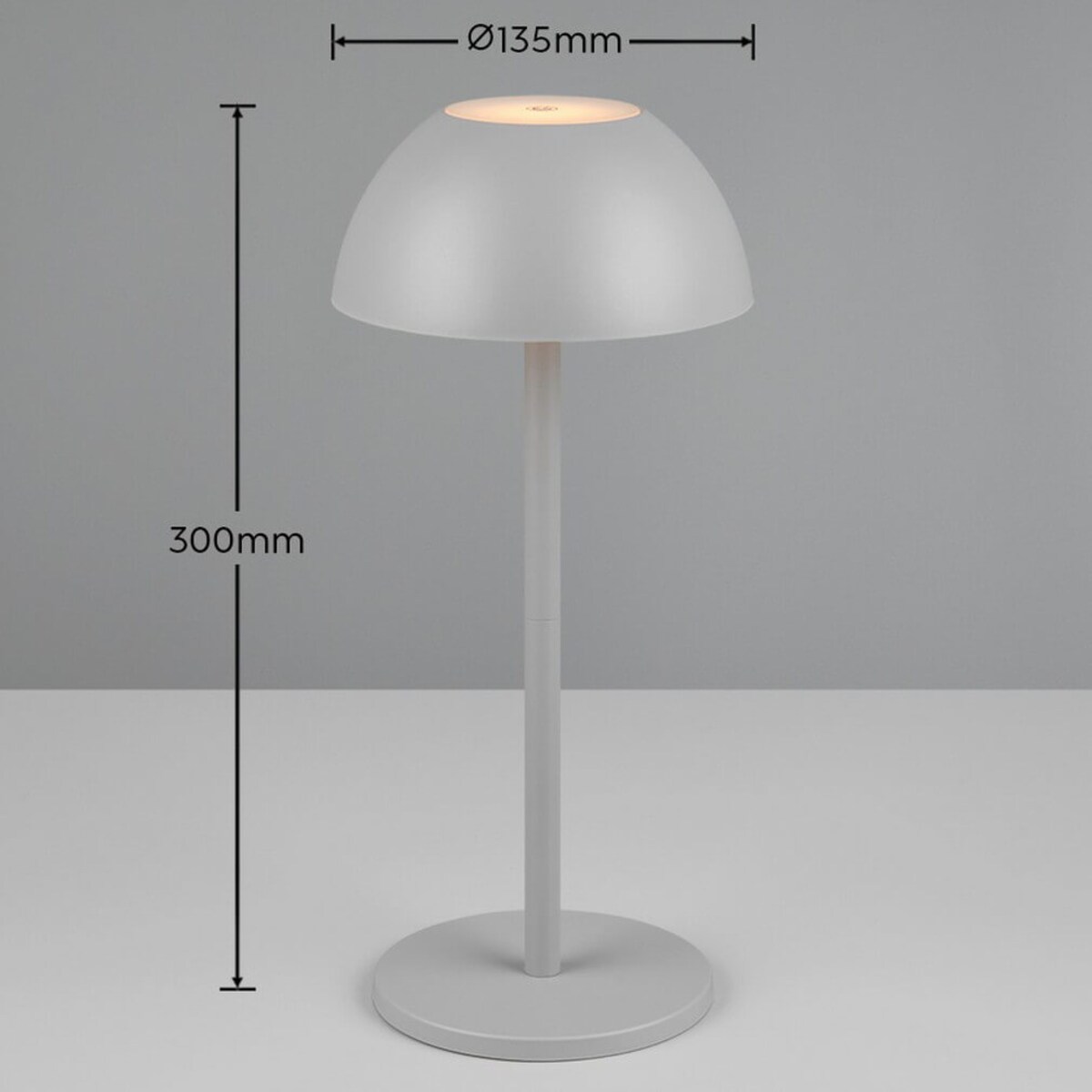 Stołowa lampka na taras Ricardo R54106177 RL Light LED 2W 3000K IP54 szara
