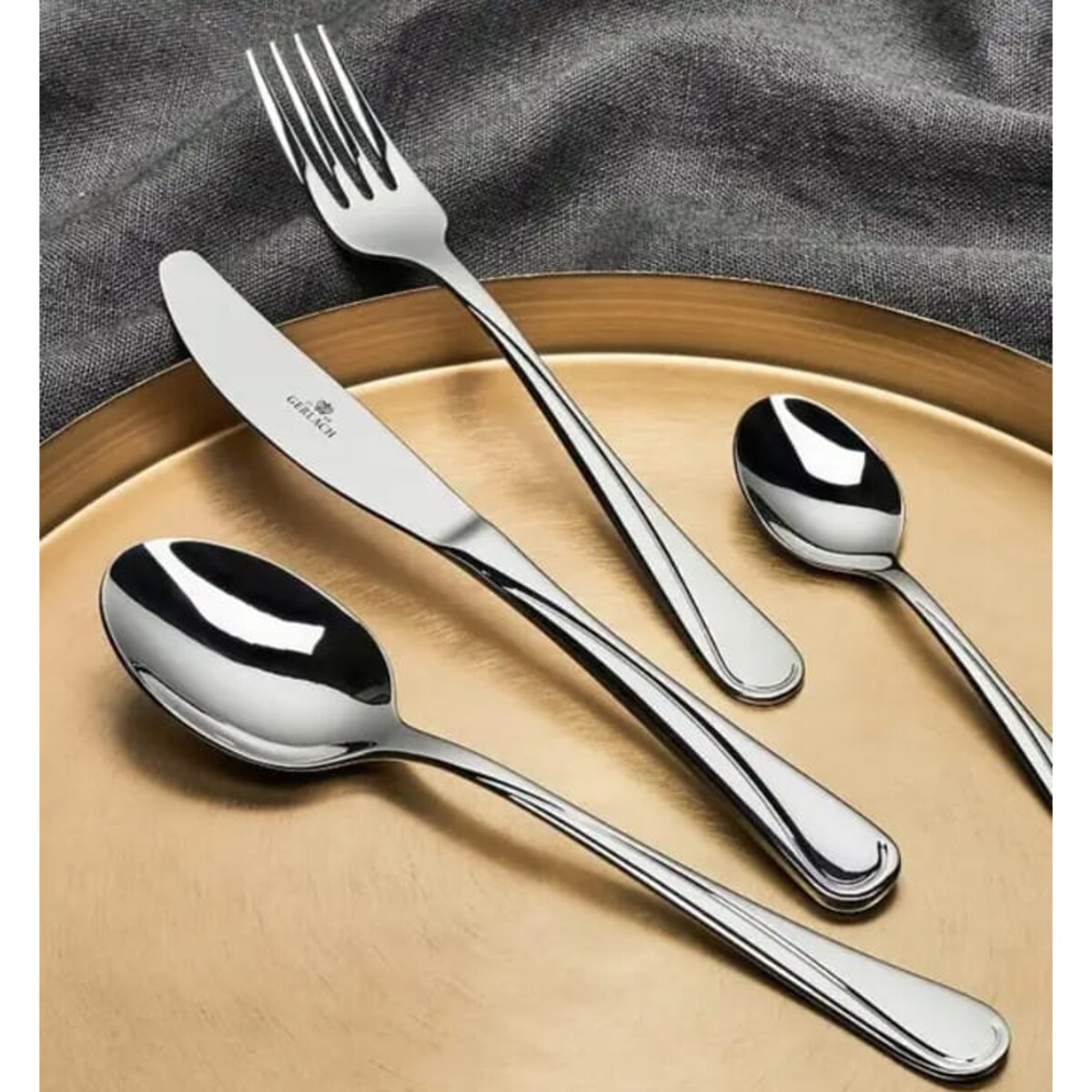 KOMPLET 24 SZTUĆCÓW POŁYSK 6 OSÓB ZESTAW GERLACH MANGO