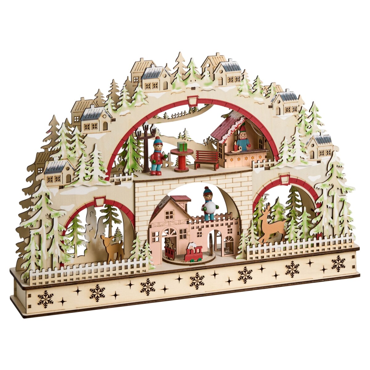 Dekoracja świąteczna LED SELURA 30 cm Jasnobrązowy