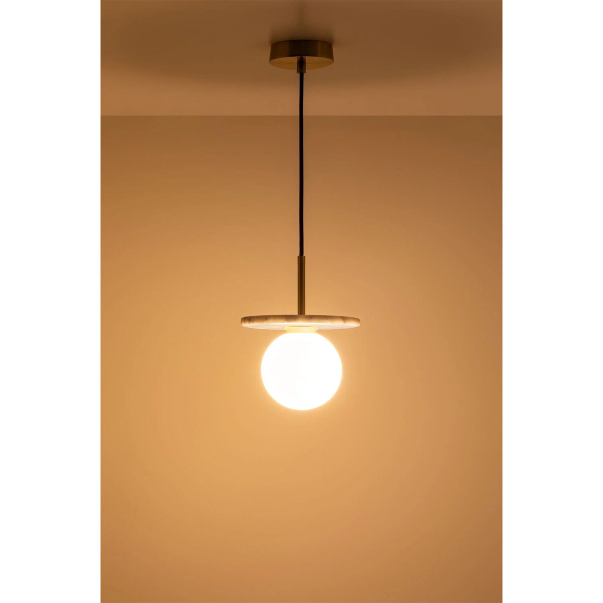 Lampa wisząca z marmurem Ø18 cm Salm