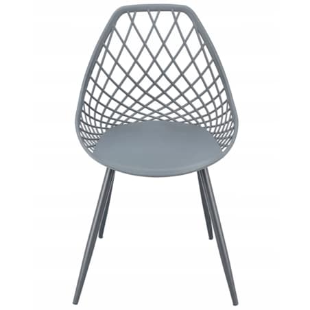 Krzesło ogrodowe plastikowe ARANDA szare
