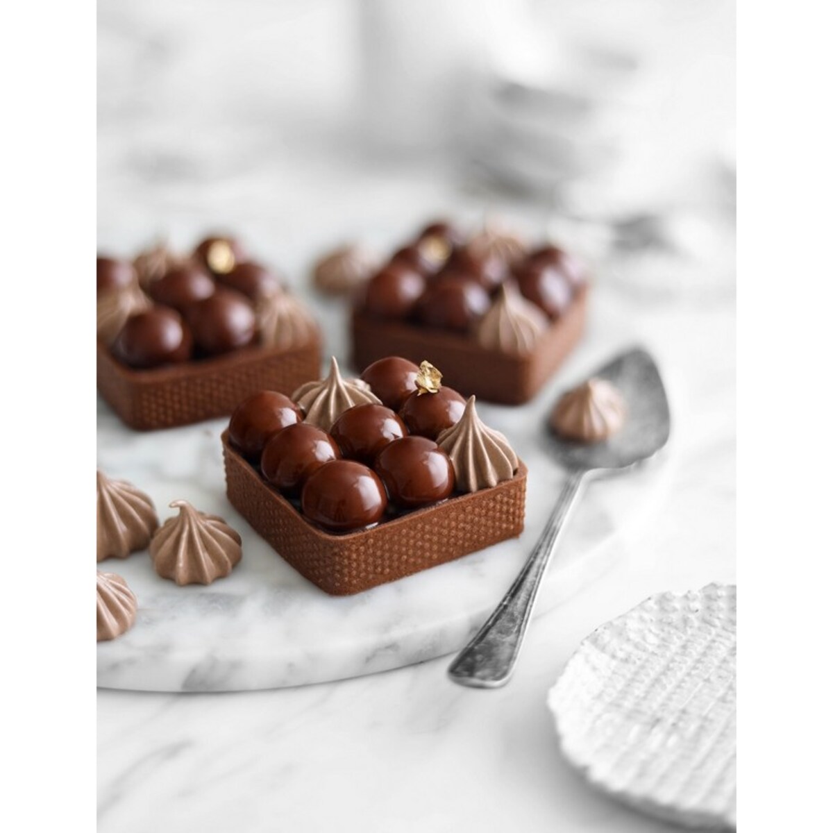 Perforowany kwadratowy pierścień do wypieków 7cm - Patisse