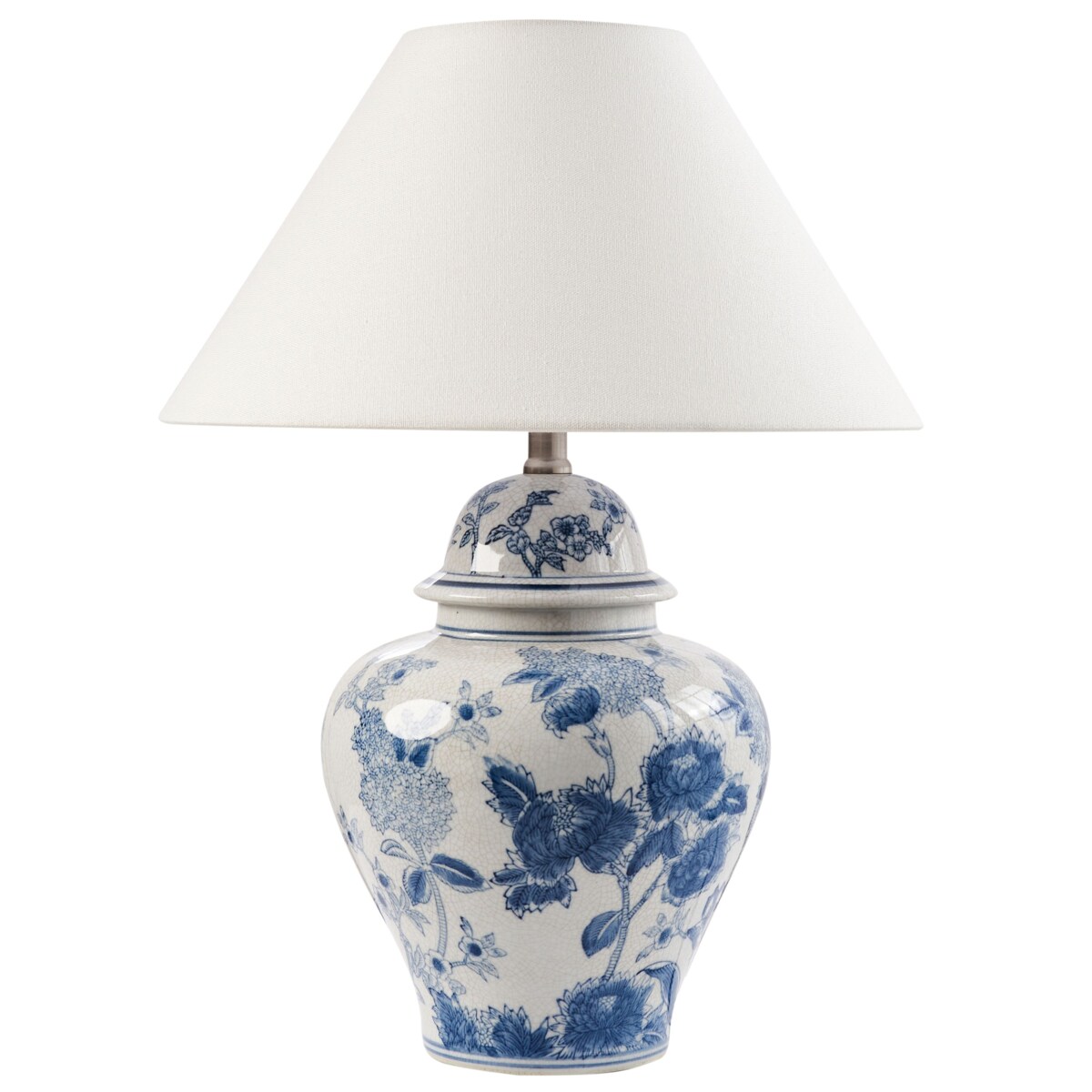 Lampa stołowa SORRAIA Porcelana Biały/ niebieski