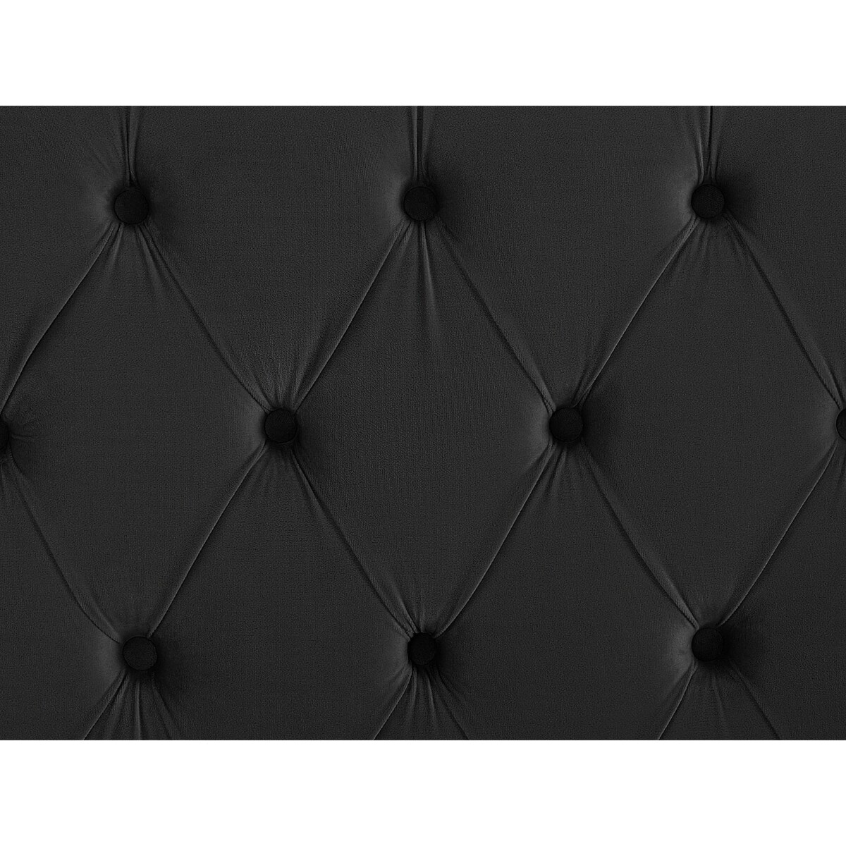 Łóżko welurowe 160 x 200 cm czarne LUBBON