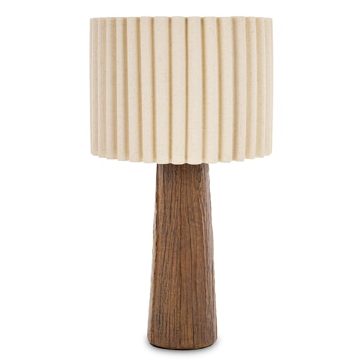 Lampa stołowa 45x25x25 cm TALLIA-3 brązowo-biała