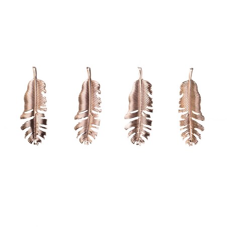 Dekoracje świąteczne zawieszki liście, piórka, 4 sz.