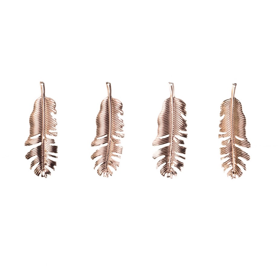 Dekoracje świąteczne zawieszki liście, piórka, 4 sz.