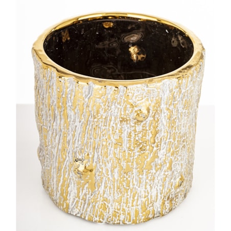 Osłonka ceramiczna 15x15,5x15,5 cm TOVER złota