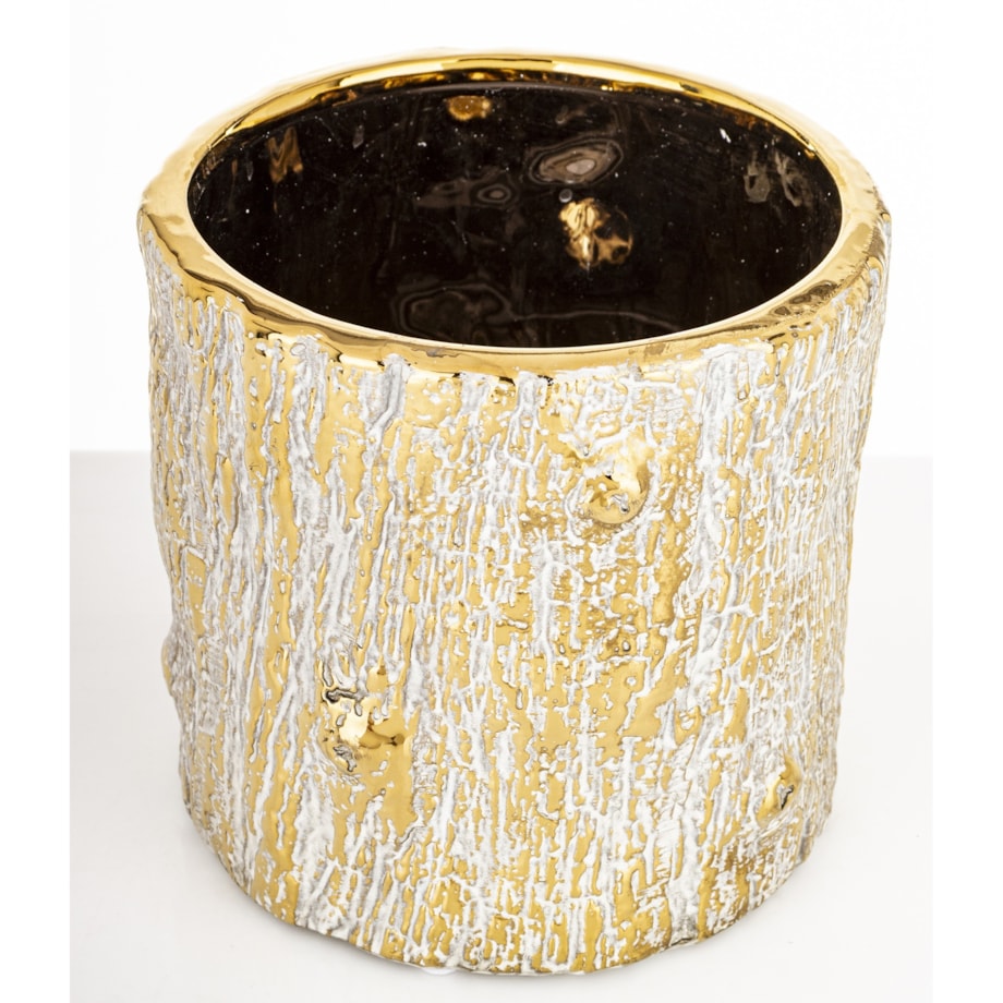 Osłonka ceramiczna 15x15,5x15,5 cm TOVER złota