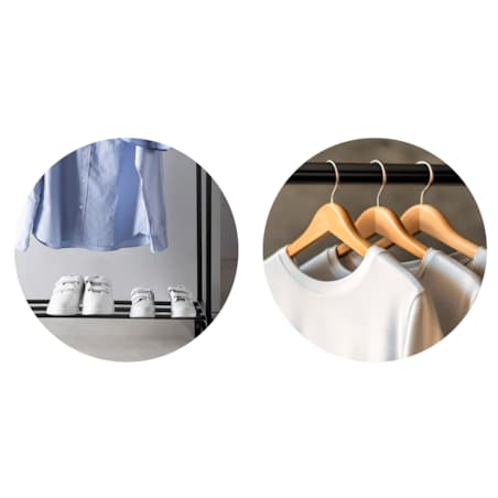 Wieszak na ubrania stojący stojak podwójny mocny Massido