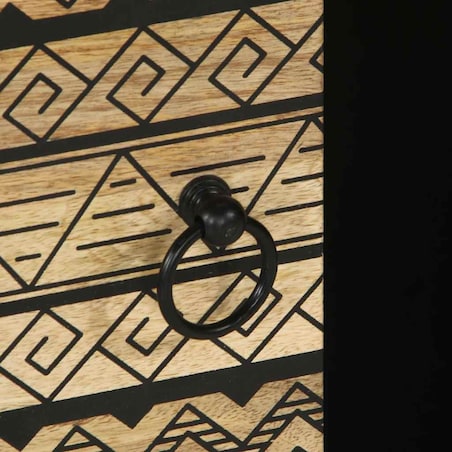 vidaXL Stolik kawowy, czarny, 100x54x40 cm, lite surowe drewno mango