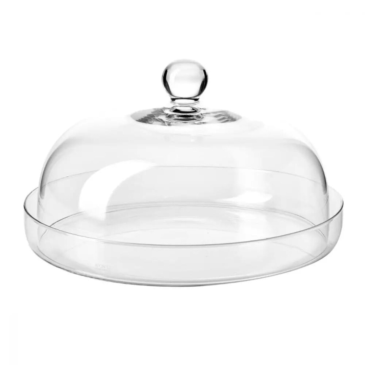 Talerz Patera Szklana z Kloszem Pokrywą na Ciasta Pączki Sery Krosno Elite