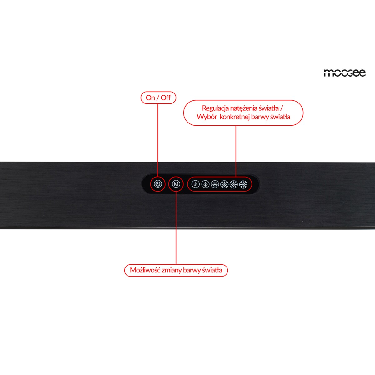 MOOSEE lampa wisząca LINER czarna