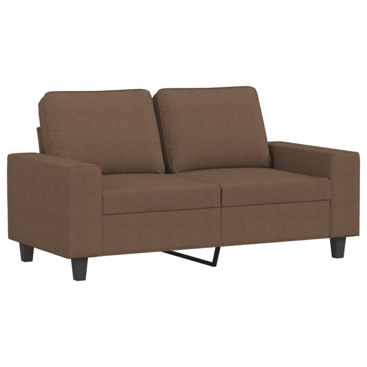 vidaXL Sofa 2-osobowa, brązowa, 120 cm, tapicerowana tkaniną