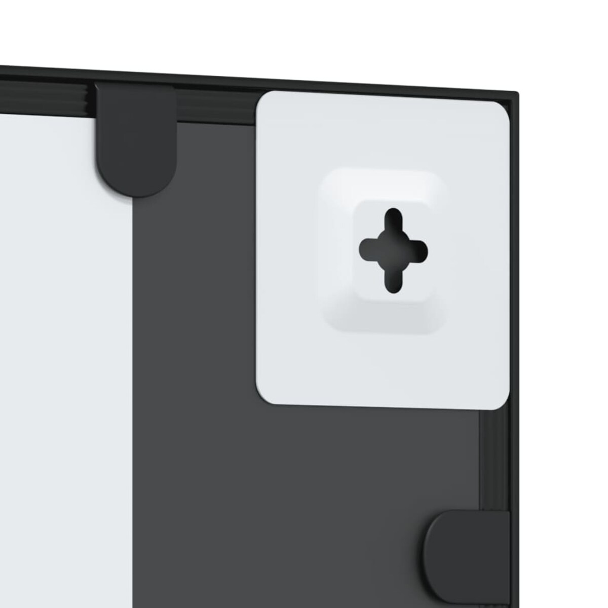 vidaXL Lustro ścienne, czarne, 60x60 cm, kwadratowe, żelazo