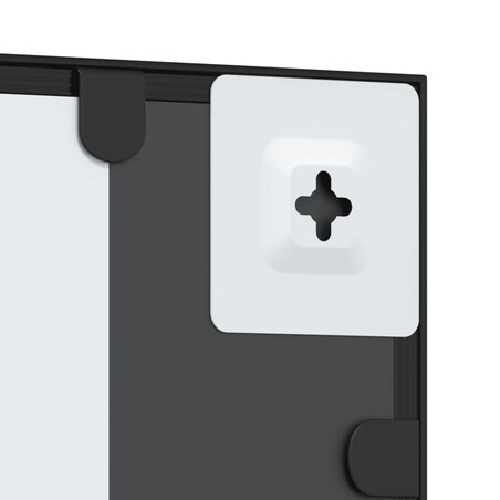 vidaXL Lustro ścienne, czarne, 60x60 cm, kwadratowe, żelazo