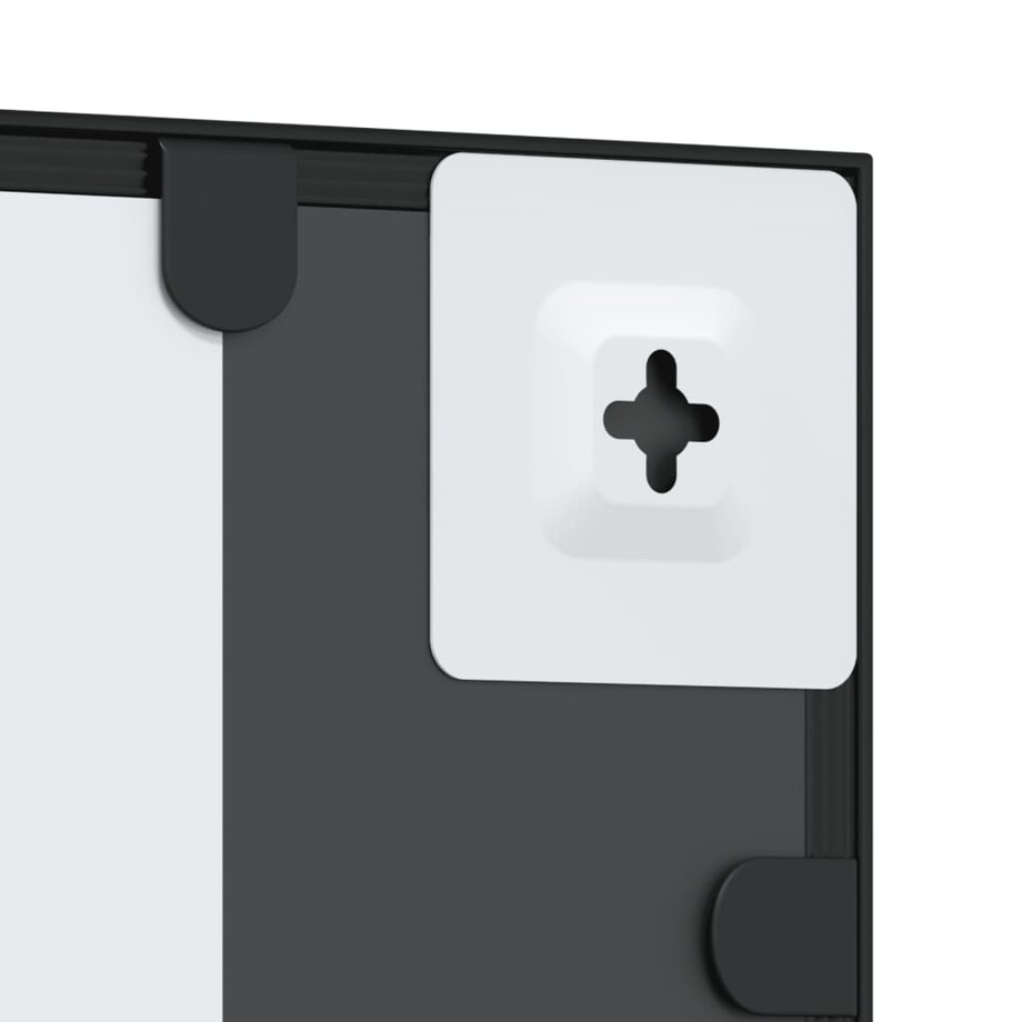 vidaXL Lustro ścienne, czarne, 60x60 cm, kwadratowe, żelazo