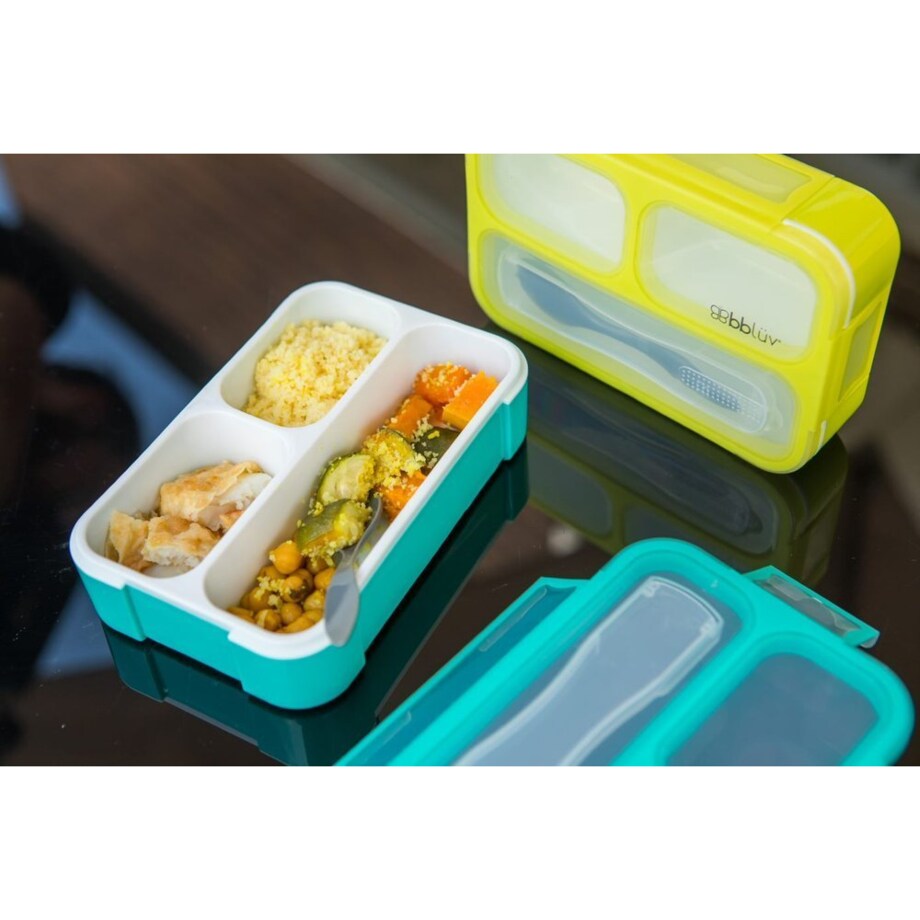 Lunchbox z widelcem Bentö, niebieski, bblüv