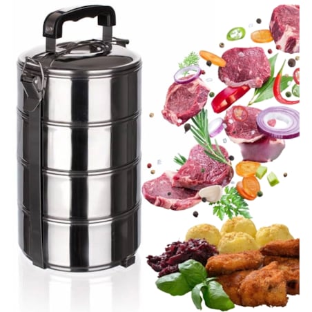 POJEMNIK MISKI NA JEDZENIE do przenoszenia żywności obiadowy 4 części