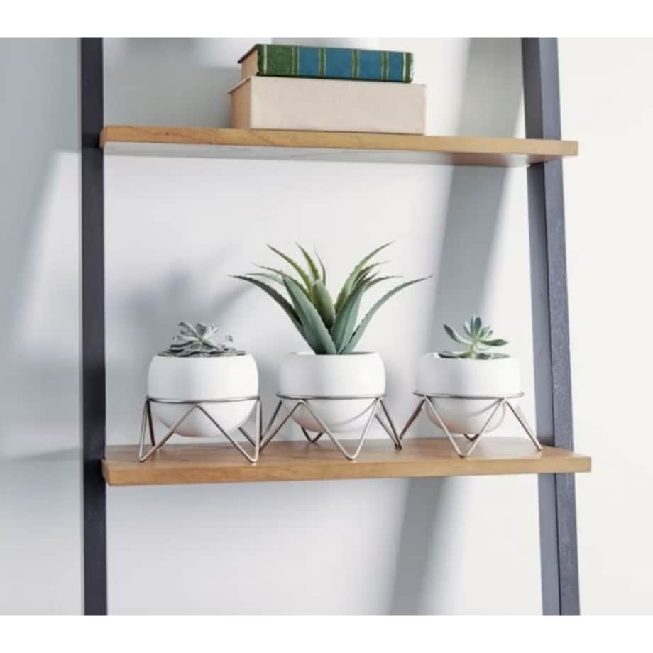 Zestaw 3 doniczek (biało-srebrny) Potsy Umbra