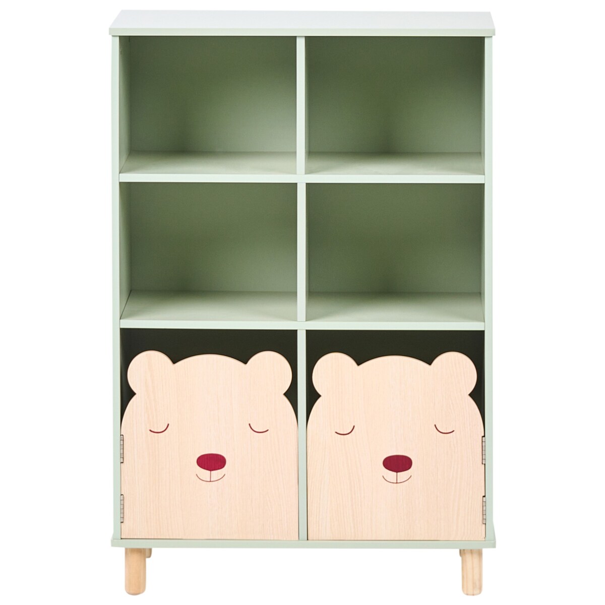 Regał na książki 3 półki NOBBY 90 cm Jasnozielony