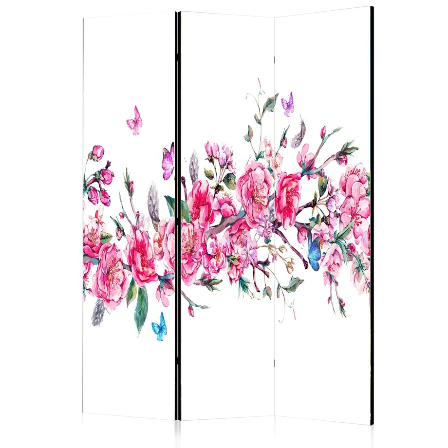 Parawan jednostronny Orient 135x172 cm 3-częściowy szary