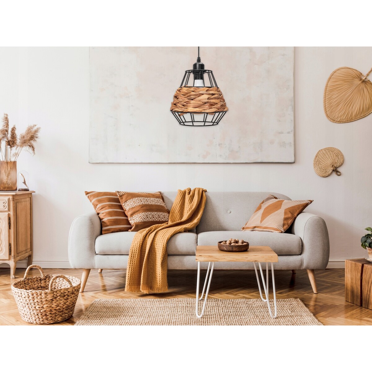 Lampa Wisząca Sufitowa Natural Pleciona E27 Boho