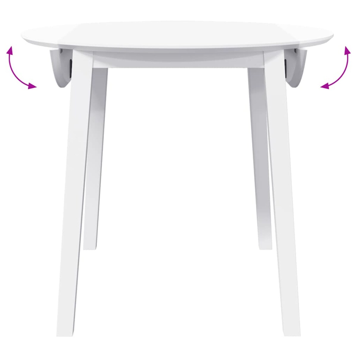 vidaXL Stół jadalny biały lite drewno guma