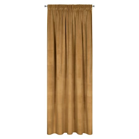 Zasłona Welur Velvet na Taśmie 140 x 270 cm Złota Półzaciemniająca Glamour