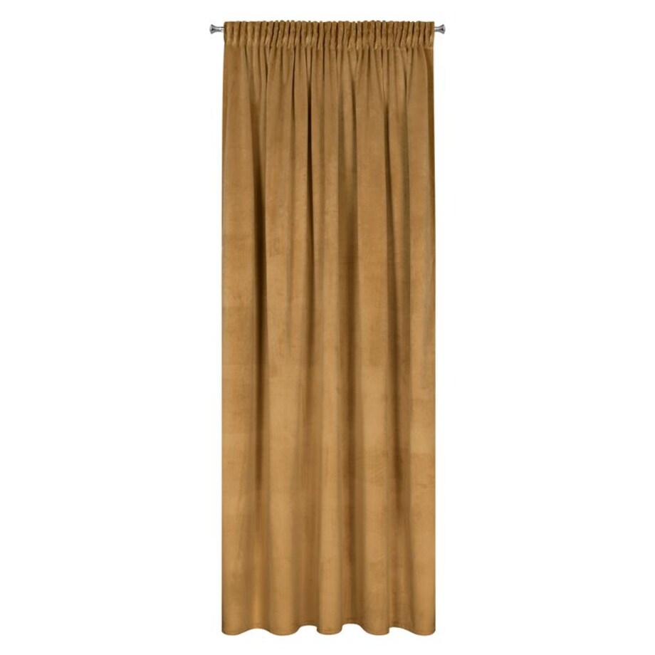 Zasłona Welur Velvet na Taśmie 140 x 270 cm Złota Półzaciemniająca Glamour