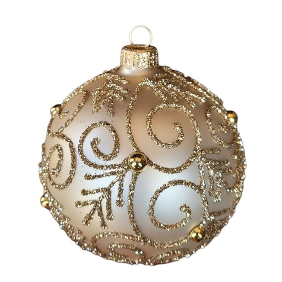 Bombka szklana 4 szt. SUSURRO złote Ø 100 mm