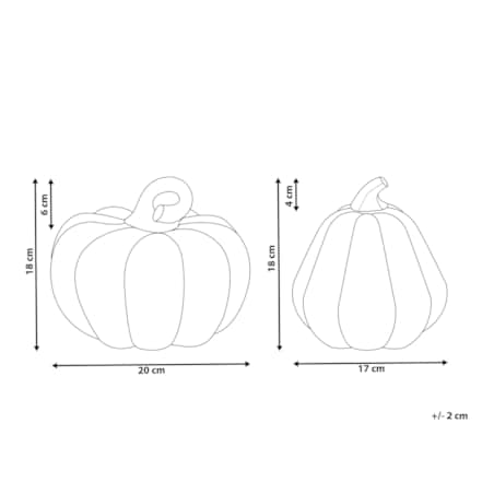 Zestaw 2 figurek dynie pomarańczowy CHALKIDA