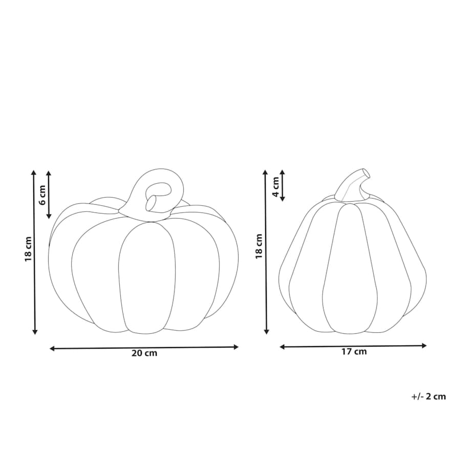 Zestaw 2 figurek dynie pomarańczowy CHALKIDA
