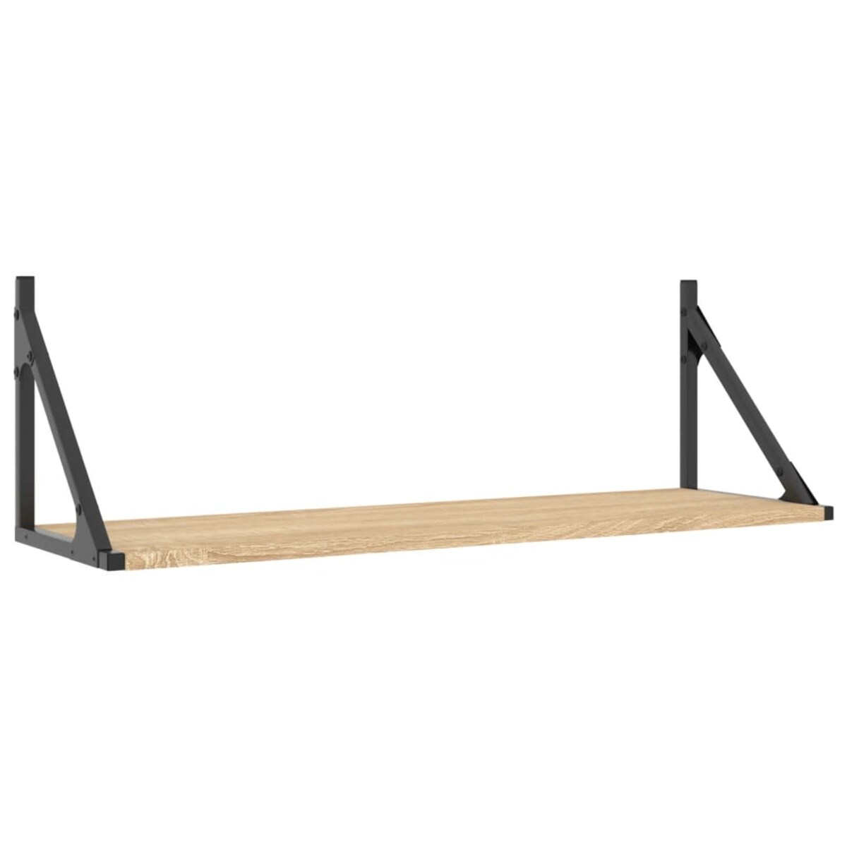 vidaXL Półki ścienne 2 szt. Dąb Sonoma 80x25x25,5 cm Drewno klejone